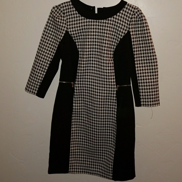 h&m houndstooth dress